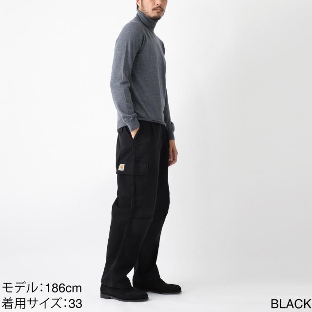 カーハート　WIP カーゴパンツ　大人気　状態良好　ブラック　32 Carhartt ブラックカーゴパンツ｜カーハート WIP カーゴパンツ 大人気