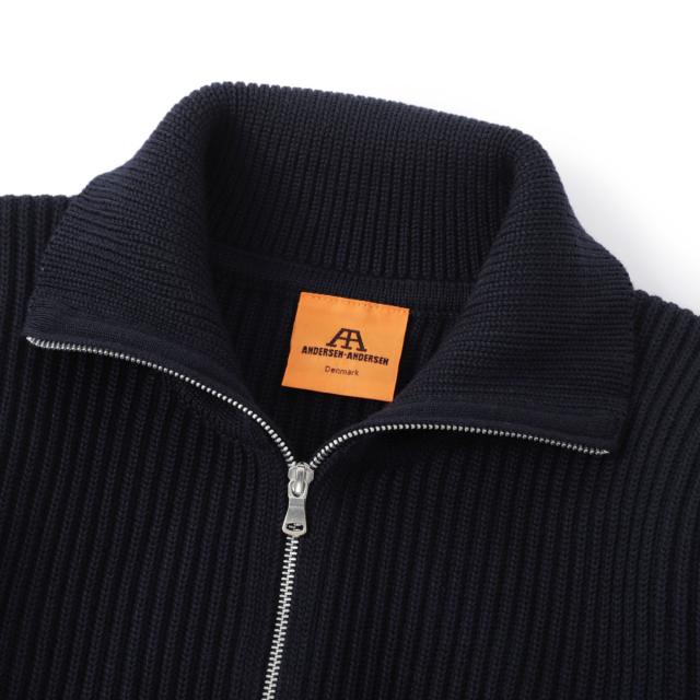 アンデルセン アンデルセン ANDERSEN-ANDERSEN ハーフジップニット メンズ NAVY HALF-ZIP_3