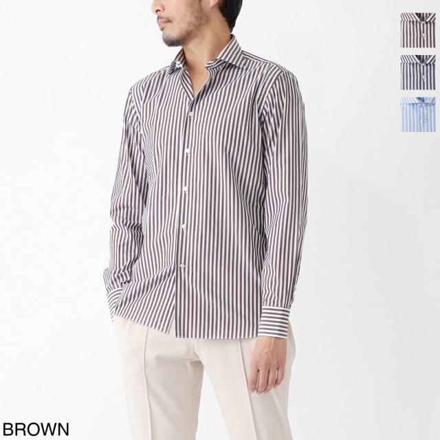 [あす着] ボリエッロ BORRIELLO ワイドカラーシャツ セミワイドカラー フレンチカラー メンズ MARECHIARO SLIM FIT