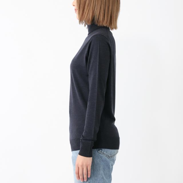 ジョンスメドレー タートルネックニット カーディガン アンサンブル