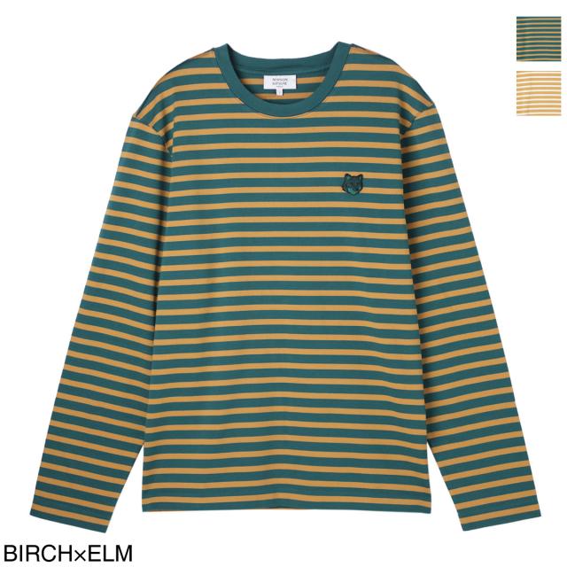 [あす着] メゾンキツネ MAISON KITSUNE クルーネック 長袖Tシャツ メンズ BOLD FOX HEAD PATCH REGULAR MARIN TEE-SHIRT