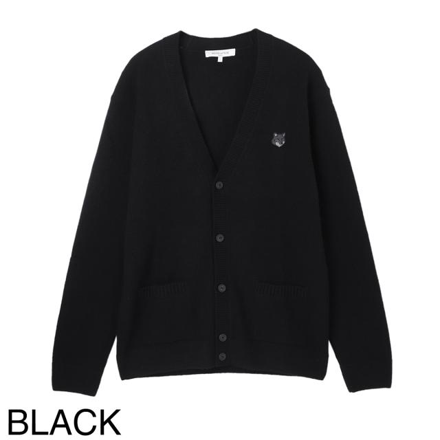 メゾンキツネ MAISON KITSUNE Vネック カーディガン メンズ BOLD FOX HEAD PATCH REGULAR CARDIGAN IN LAMBSWOOL_9