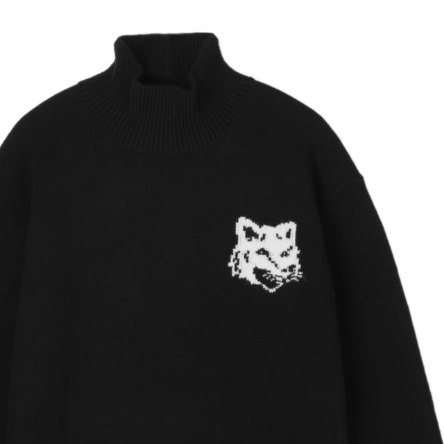 メゾンキツネ MAISON KITSUNE ハイネックニット メンズ FOX HEAD INTARSIA COMFORT HIGH NECK JUMPER_2