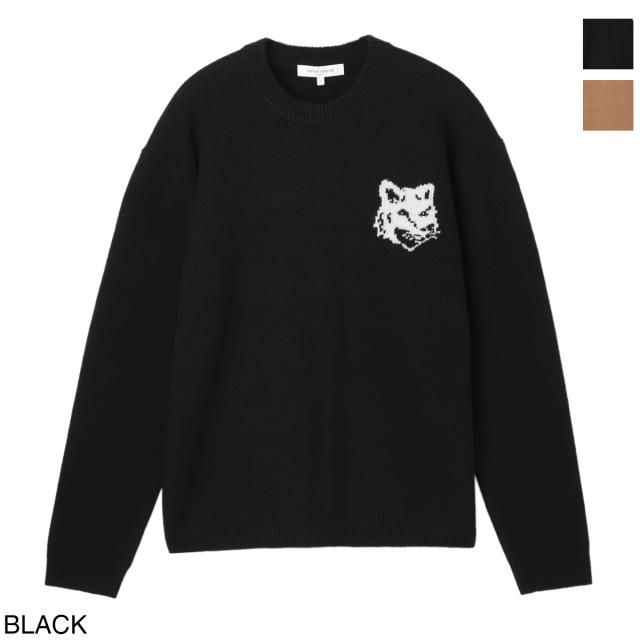 あす着] メゾンキツネ MAISON KITSUNE クルーネックニット