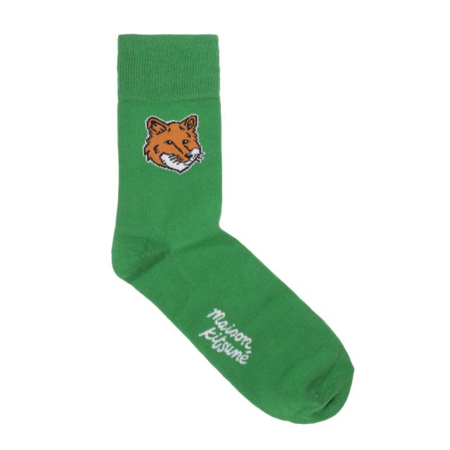 [あす着] 【ネコポス対応(2点まで)】メゾンキツネ MAISON KITSUNE 靴下 ソックス メンズ レディース FOX HEAD SOCKS
