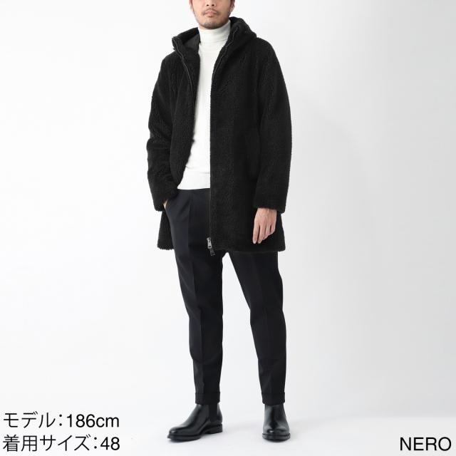 あす着] ヘルノ HERNO フーデッドコート ボアコート メンズ