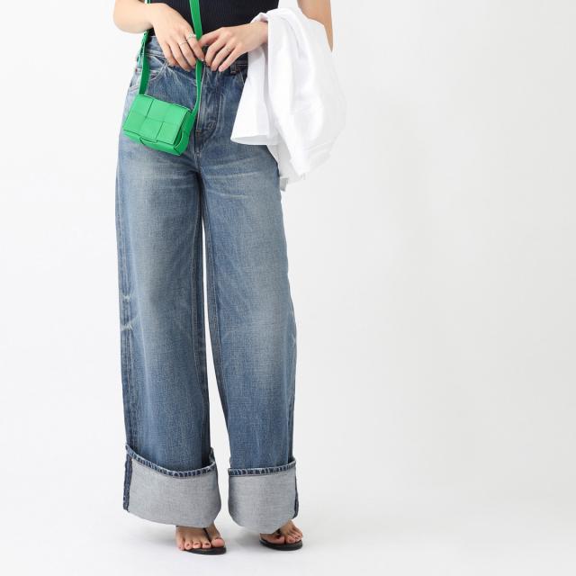 [あす着] セリーヌ CELINE ジップフライジーンズ フレアジーンズ レディース