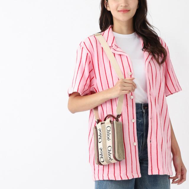 [あす着] クロエ Chloe トートバッグ 2WAY レディース WOODY NORTH SOUTH MINI
