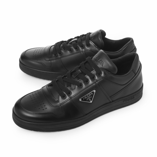 [あす着] プラダ PRADA スニーカー メンズ DOWNTOWN LEATHER SNEAKERSの通販は 86,900円