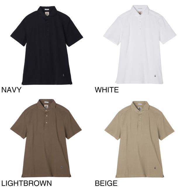 あす着] ギローバー GUY ROVER 半袖ポロシャツ ワイドカラーポロシャツ
