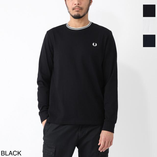 [あす着] フレッドペリー FRED PERRY クルーネック 長袖Tシャツ メンズ M9602