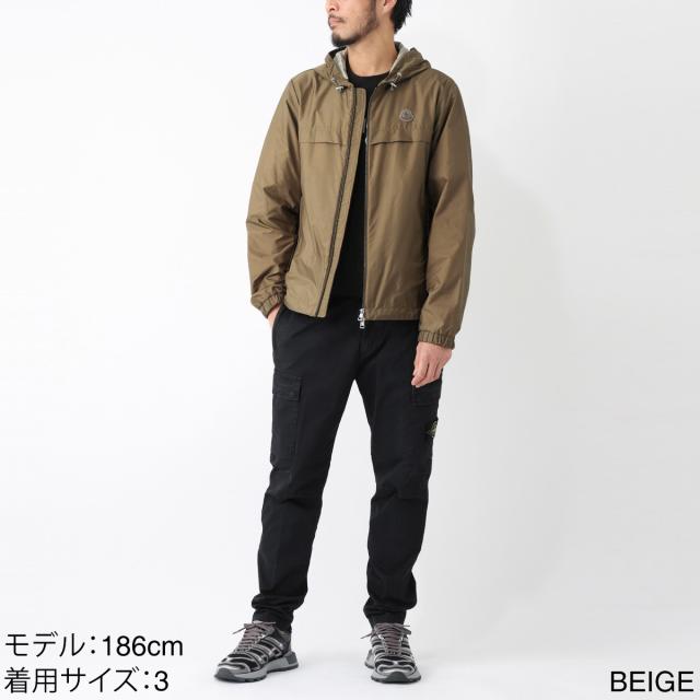 あす着] モンクレール MONCLER フード付き 中綿入りブルゾン ナイロン