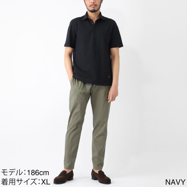 GUY ROVER 鹿の子 ジャージーコットンシャツ ネイビー メンズ XL