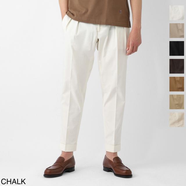 ベルウィッチ BERWICH ツープリーツ スラックス コットンパンツ メンズ SCOTCH BASIC STRECH COTTON TWILL