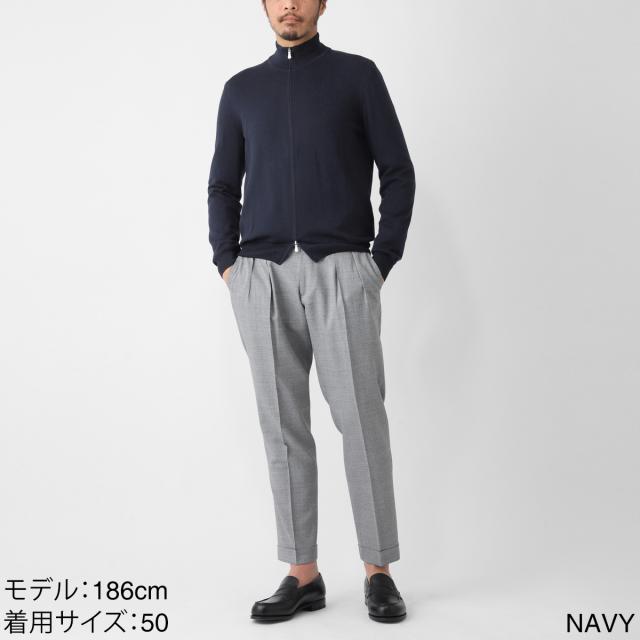 あす着] グランサッソ Gran Sasso ジップアップ カーディガン