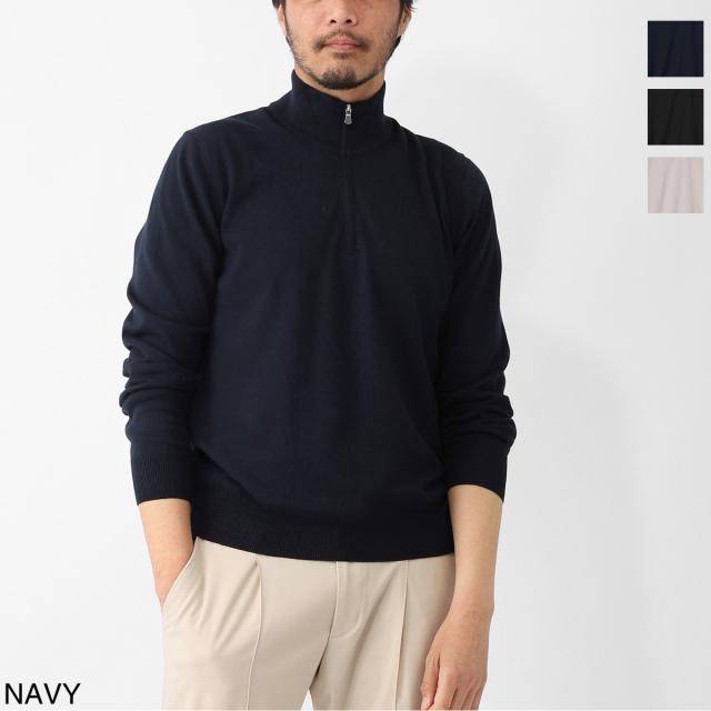 [あす着] グランサッソ Gran Sasso ハーフジップニット メンズ