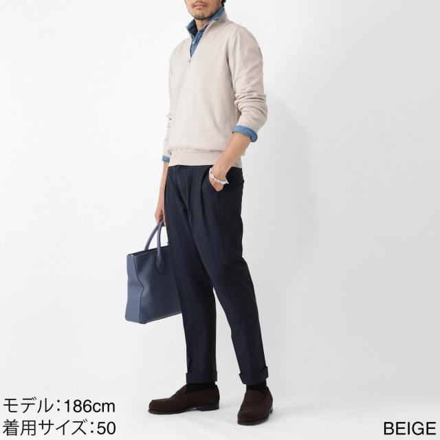 グランサッソ Gran Sasso ハーフジップニット メンズ