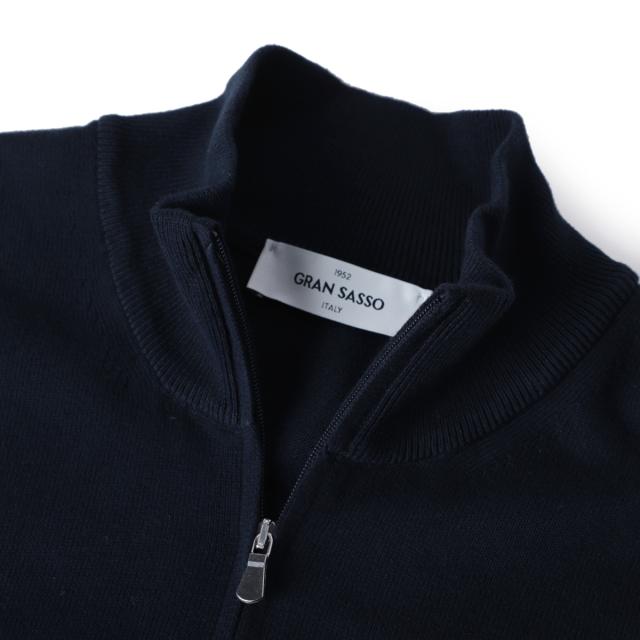 グランサッソ Gran Sasso ハーフジップニット メンズ