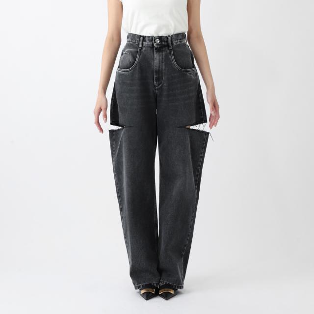 [あす着] メゾンマルジェラ Maison Margiela ジップフライジーンズ レディース CUT-OUT JEANS あす着] メゾンマルジェラ Maison Margiela ジップフライジーンズ