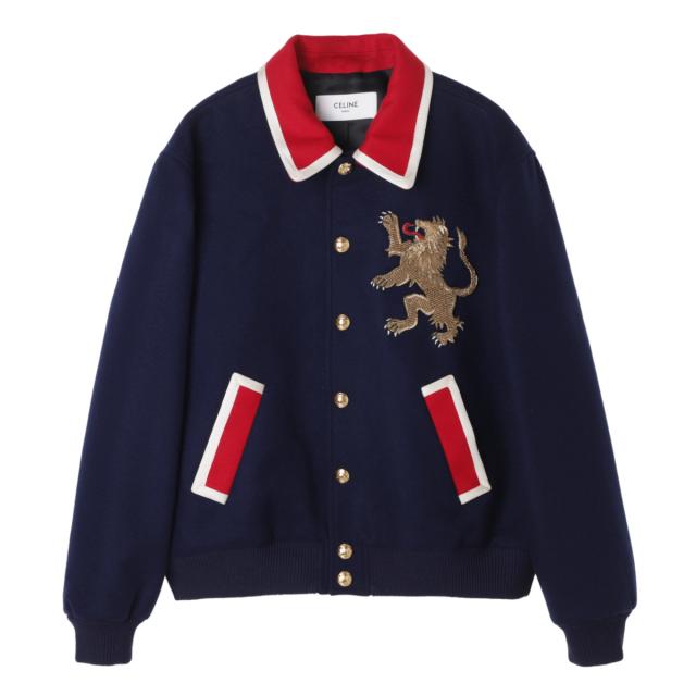 [あす着] セリーヌ CELINE ブルゾン テディジャケット メンズ TEDDY TRESSE PATCH LION