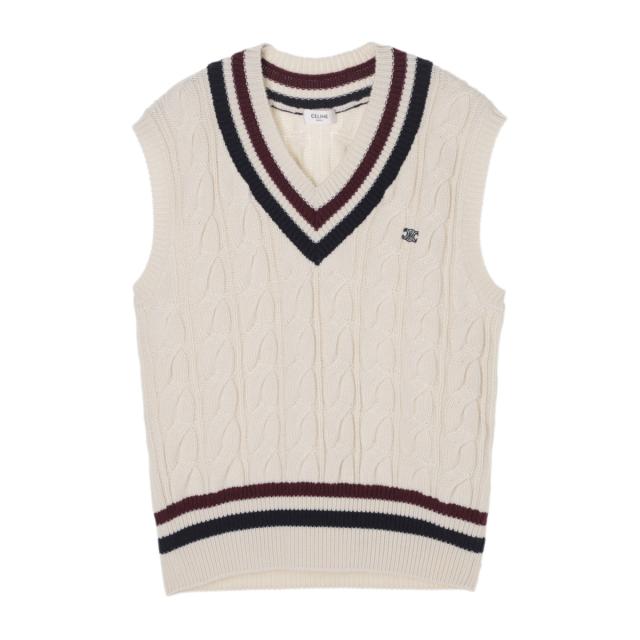 [あす着] セリーヌ CELINE ニットベスト メンズ PULL SANS MANCHES COL V