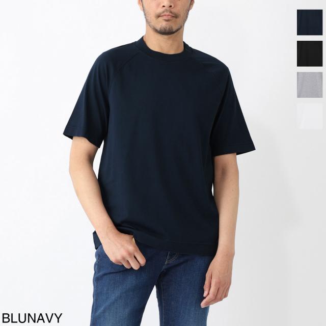 [あす着] チルコロ CIRCOLO 1901 クルーネックTシャツ セミモックネック Tシャツ メンズ