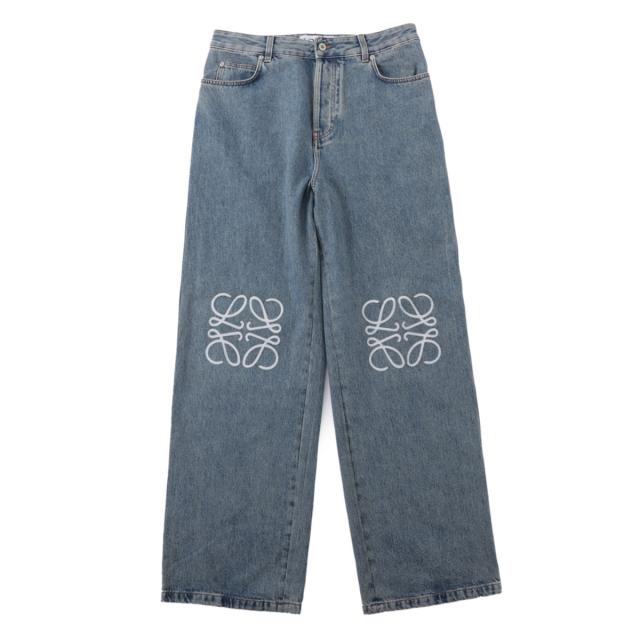 [あす着] ロエベ LOEWE ボタンフライジーンズ バギージーンズ メンズ ANAGRAM BAGGY JEANS