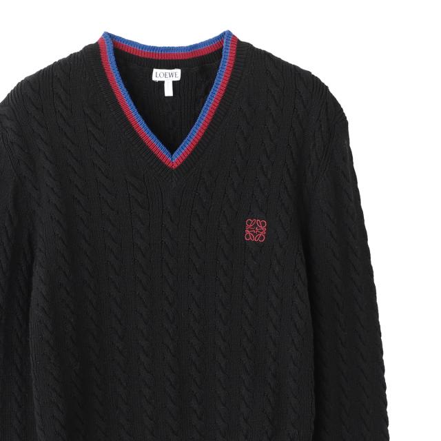 あす着] ロエベ LOEWE Vネック ニット レディース