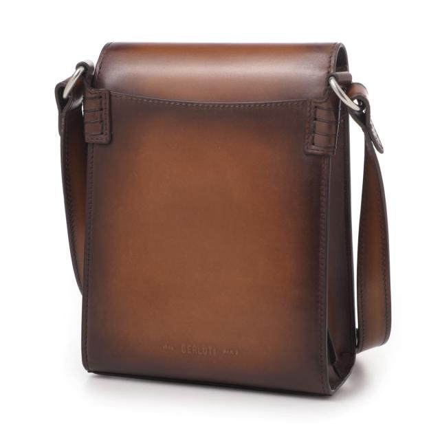 Berluti ブラウンレザー クロスボディバッグ ベルルッティのクロス