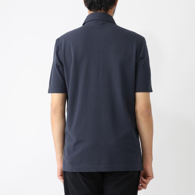 超美品　Cruciani クルチアーニ　半袖ポロシャツ ネイビー 48サイズ 美品】Cruciani クルチアーニ ポロシャツ ネイビー ストレッチ