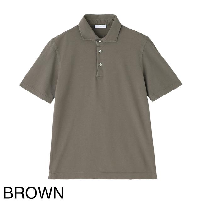 【7月15日迄限定値下げ】Cruciani クルチアーニ50ブラウン ポロ 定番】鹿の子ポロシャツ（カットソー）｜Cruciani（クルチアーニ