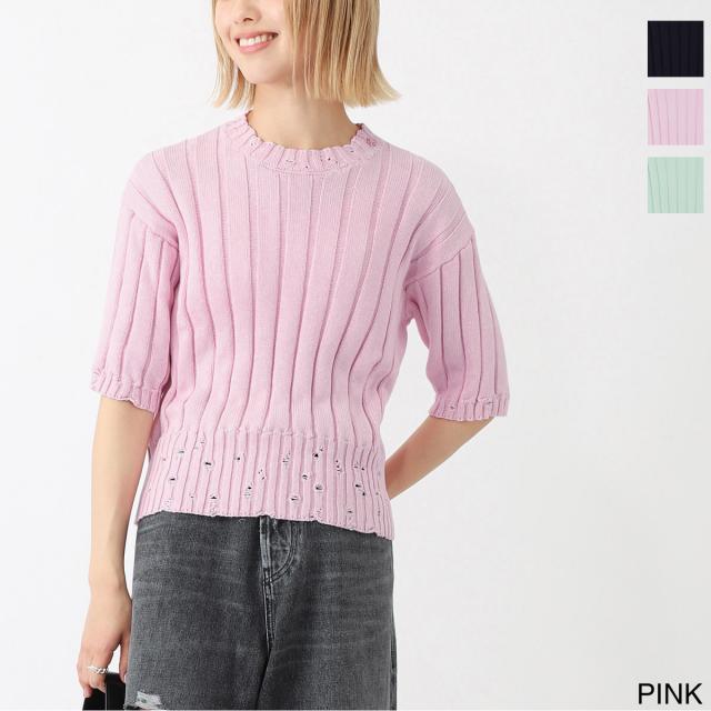 [あす着] マルニ MARNI クルーネック 半袖ニット KIDS キッズ レディース