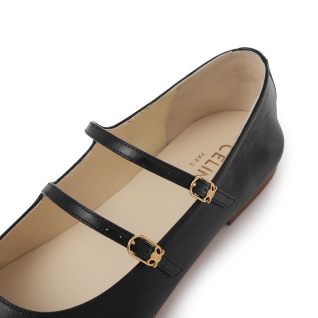 CELINE セリーヌ メリージェーン ダブルストラップ バレリーナ タキマキ雑誌着用○CELINE○メリージェーンバレリーナシューズ