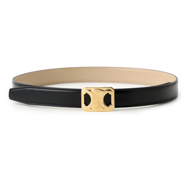 【超美品】 セリーヌ　リバーシブル　ベルト CELINE】ミディアム リバーシブル フレーム トリオンフ ベルト (CELINE