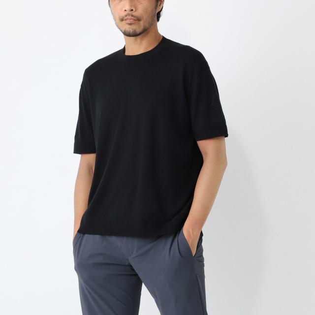 [あす着] モンクレール MONCLER クルーネック半袖ニット メンズ