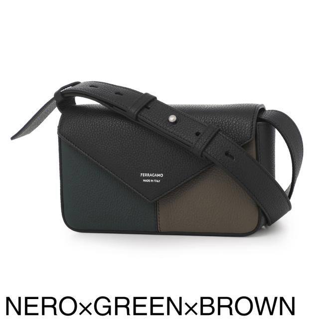 フェラガモ FERRAGAMO ショルダーバッグ 3WAY クラッチバッグ メンズ
