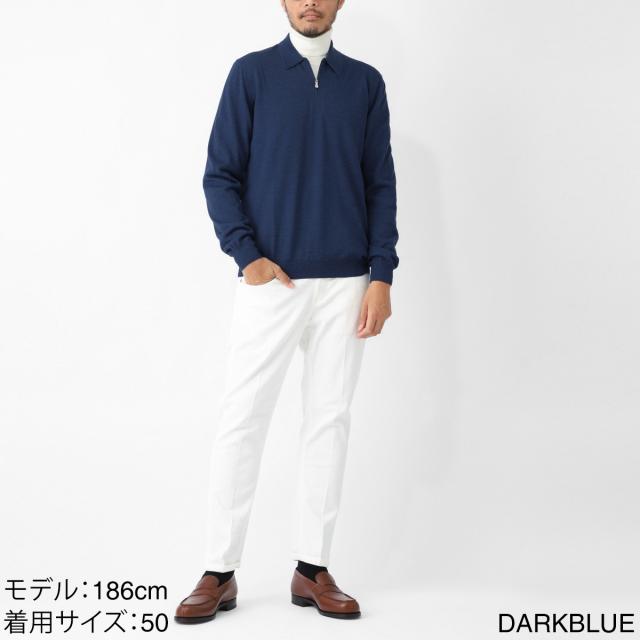 【新品・未使用】Gran Sasso グランサッソ ハーフジップ　ポロ グランサッソ / GRANSASSO / ハーフZIP スタンドカラー ニット