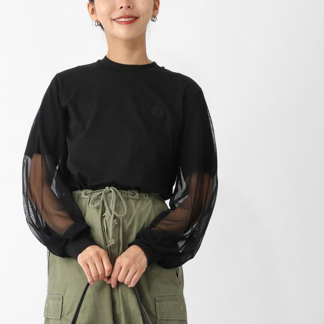 [あす着] モンクレール MONCLER クルーネック 長袖Tシャツ レディース