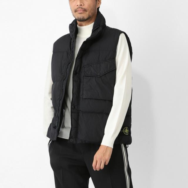 [あす着] ストーンアイランド STONE  ダウンベスト メンズ G100003 CRINKLE REPS NY, RECYCLED NYLON
