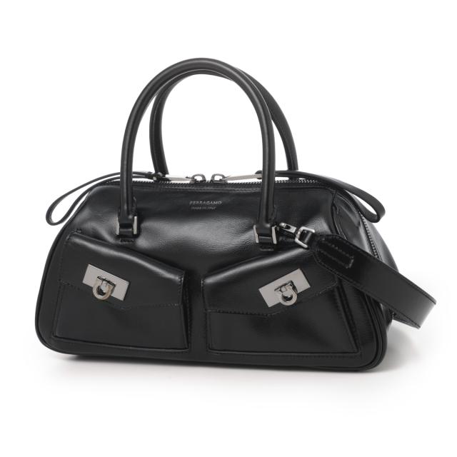 [あす着] フェラガモ FERRAGAMO ハンドバッグ 3WAY ショルダーバッグ レディース MULTIPOCKET BOWLING BAG SMALL