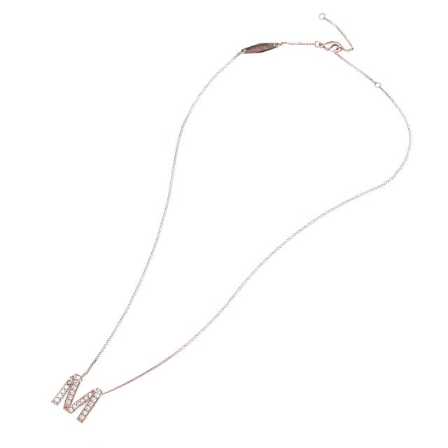 マックスマーラ Mクリスタルネックレス MaxMara マックスマーラ M字型