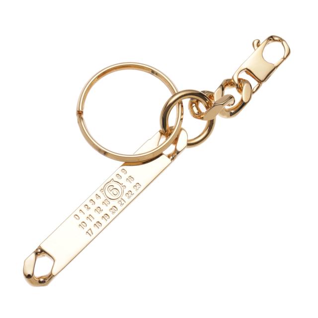 [あす着] エムエム 6 メゾンマルジェラ MM6 Maison Margiela キーリング バッグチャームゴールド レディース