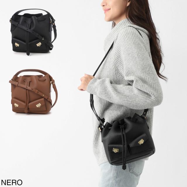 [あす着] フェラガモ FERRAGAMO バケットバッグ 2WAY ショルダーバッグ レディース MULTIPOCKET BUCKET BAG