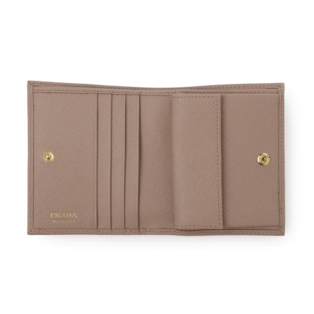 プラダ PRADA 2つ折り財布 小銭入れ付き レディース SAFFIANO METAL