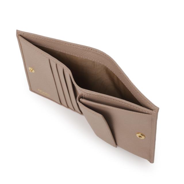 プラダ PRADA 2つ折り財布 小銭入れ付き レディース SAFFIANO METAL 
