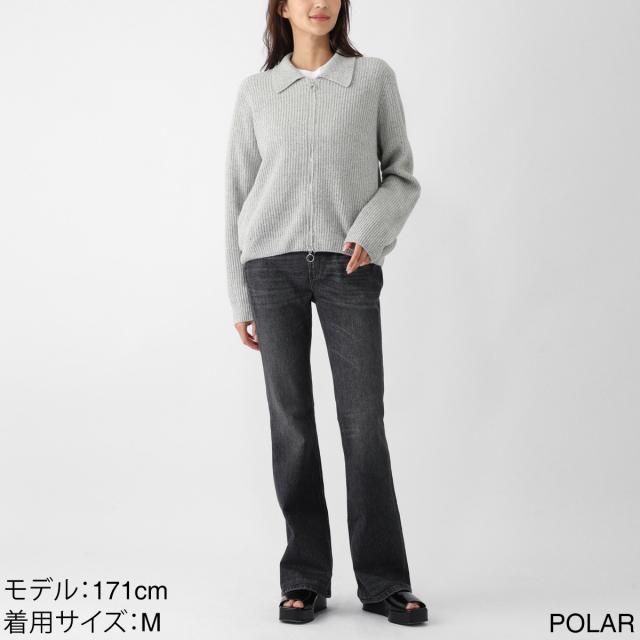 ジョンスメドレー JOHN SMEDLEY ジップアップ ニットブルゾン レディース DISLEY エコカシミヤ 7ゲージ