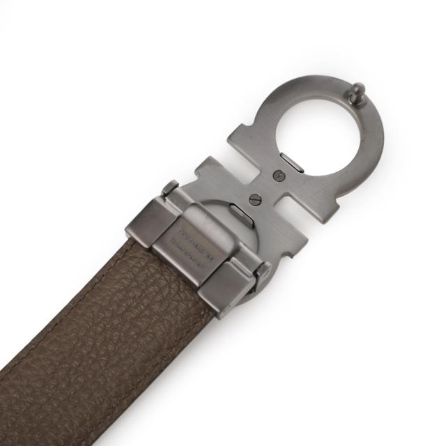 フェラガモ]ベルト リバーシブルベルト ダブルガンチーニ ブラック