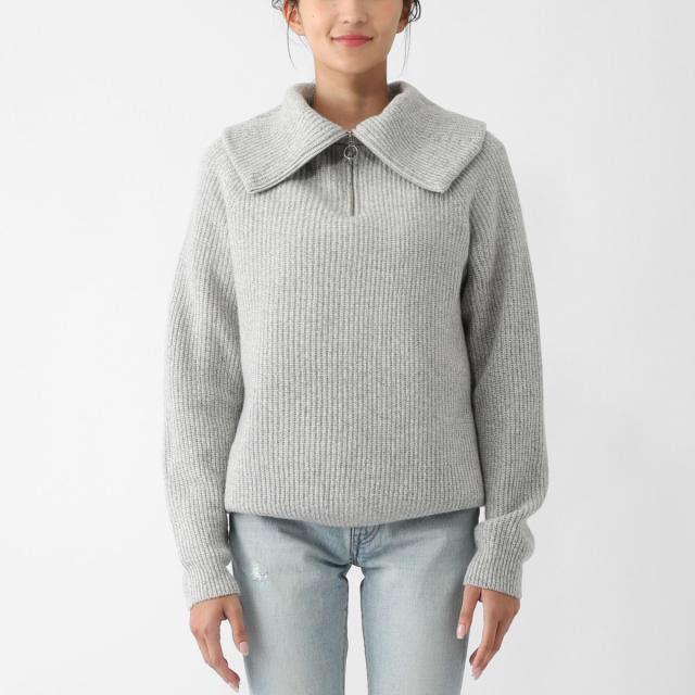 ジョンスメドレー JOHN SMEDLEY ハーフジップ ニット レディース NEWRY エコカシミヤ 7ゲージ