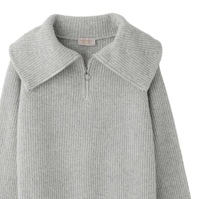 ジョンスメドレー JOHN SMEDLEY ハーフジップ ニット レディース NEWRY エコカシミヤ 7ゲージ