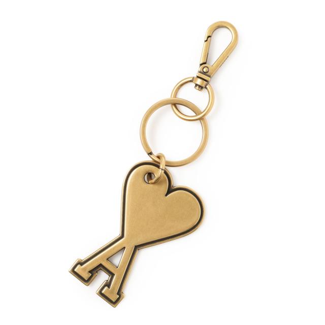 [あす着] アミ AMI キーリング バッグチャームゴールド メンズ レディース AMI DE COEUR KEYRING